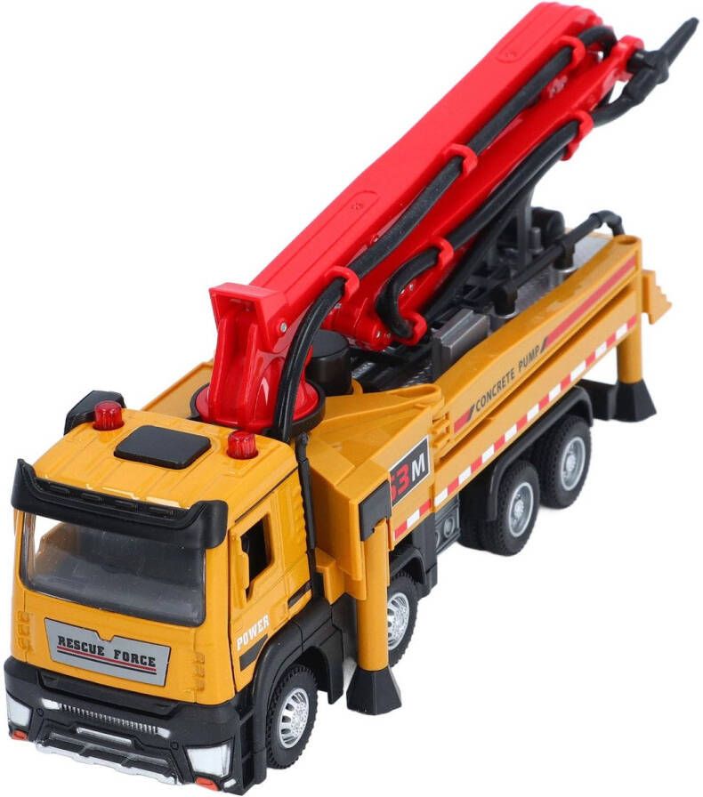 Concrete Pump Truck for Kids 1:32 Scale Alloy Concrete Pump Truck High Simulation Improve Coordination Construction Vehicle Model
