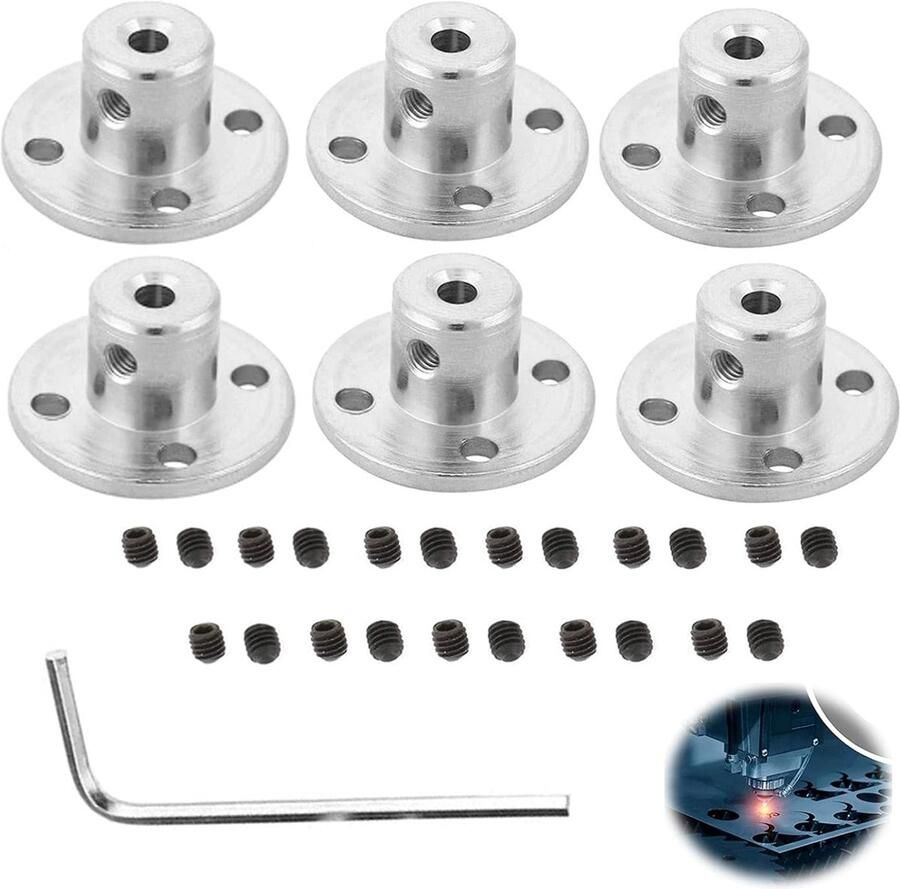 Connector Koppeling As Vastklemmen Koppeling 5 mm voor DIY Onderdelen Paar Elektrische Motoren 6 Stks