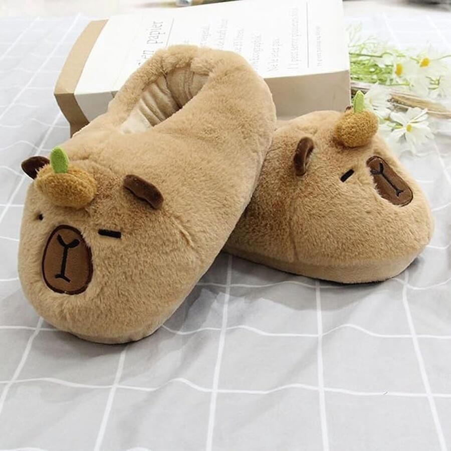 Corimori Capybara pantoffels pluche knuffelige dierenpantoffels grappige slippers