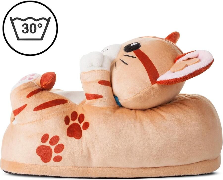 Corimori Pluche pantoffels twee eenheidsmaten (kinderen 25-33 5 en volwassenen 34-44) elastiek en flexibele zool past iedereen