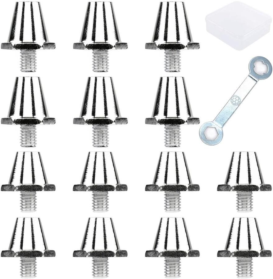 Allecto Aluminium Schoenstuds Vervangende Schroeven Duurzaam 11mm 13mm Perfecte Grip Geschikt voor Voetbalschoenen Pack van