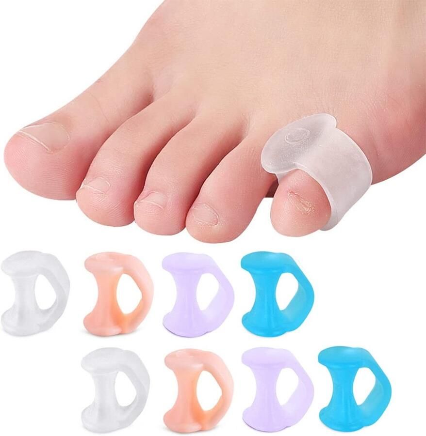 Allecto Flip Flops Toe Protector Comfortabel 4 Kleuren Voorkomt Wrijving Geschikt voor Overlappende Tenen