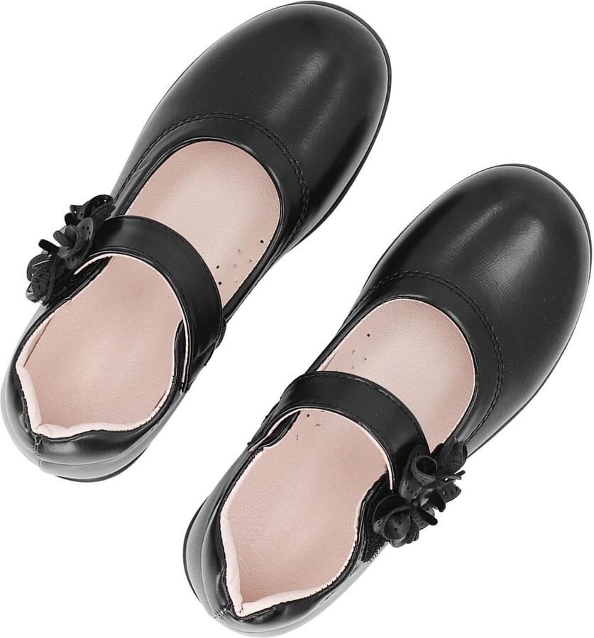 Allecto Mary Jane Schoenen Meisjes Schoen Zachte Zool Ontwerp Zwart Kunstleer Perfect voor School en Voorstellingen