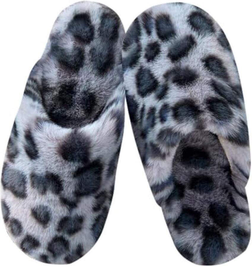 Coswind Sloffen Winter Warme Pluche Gezellige Fluffy Pantoffels Gevoerd Zacht Antislip Unisex met Memory Foam Lekker Dik Comfortabel