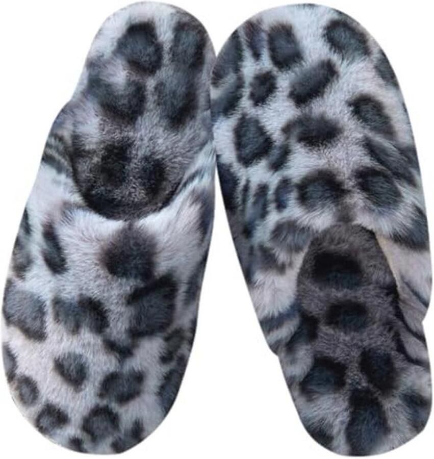 Coswind Sloffen Winter Warme Pluche Gezellige Fluffy Pantoffels Gevoerd Zacht Antislip Unisex met Memory Foam Lekker Dik Comfortabel