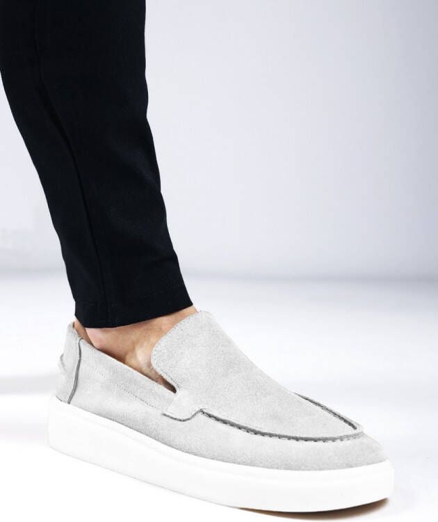 Cotton District Suede heren Loafers Sailor Grey
