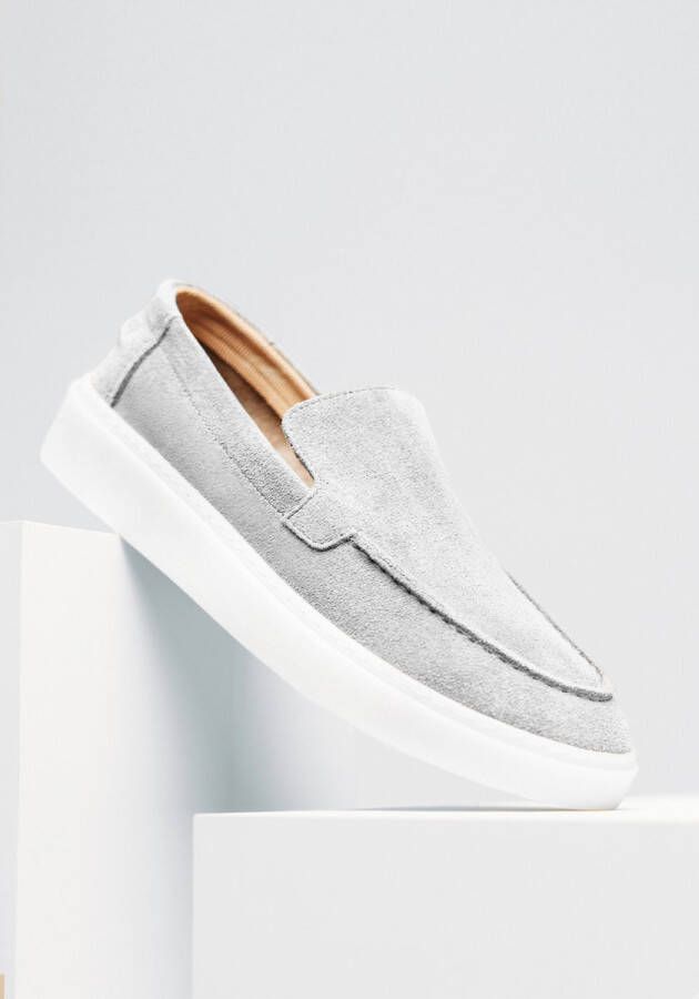 Cotton District Suede heren Loafers Sailor Grey