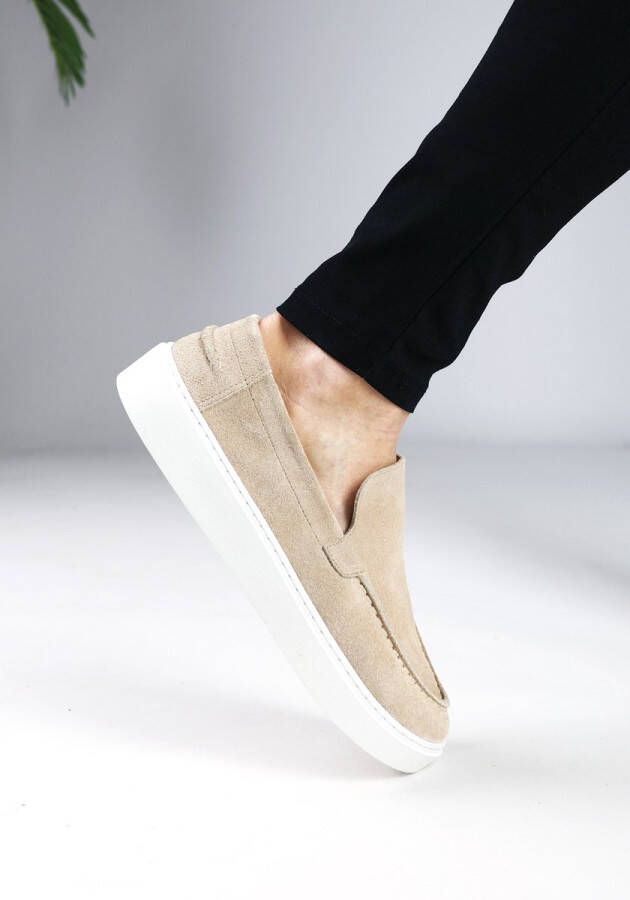 Cotton District Suede heren Loafers Sailor Sand