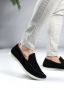 Cotton District Suede Loafers Laag Zwart Herenschoenen - Thumbnail 1