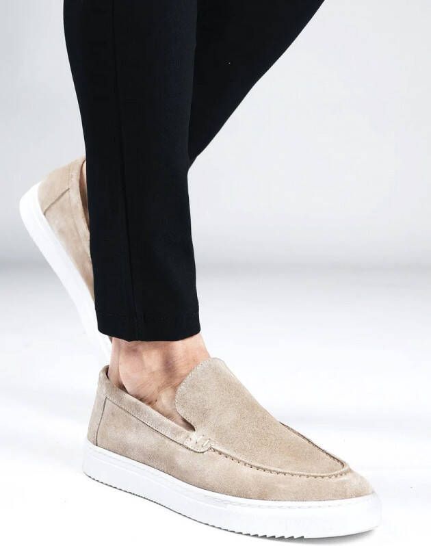 Cotton District Suede Loafers Mid Sand