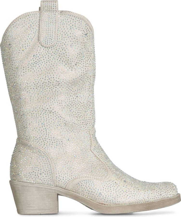 Cowboy Boot Diamonds Beige 41 Cowboylaarzen Dames Twinkels