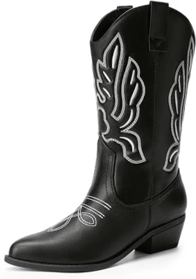 Cowboy Boots voor Dames Mid-Calf Cowgirl Boots met Borduursel