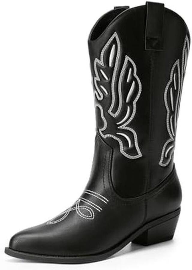 Cowboy Boots voor Dames Mid-Calf Cowgirl Boots met Borduursel