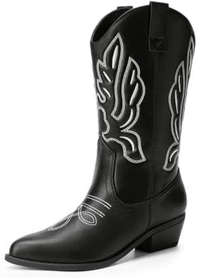 Cowboy Boots voor Dames Mid-Calf Cowgirl Boots met Borduursel