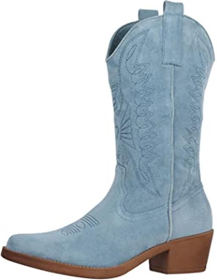 Cowboylaarzen Dames Bikerlaarzen Chunky