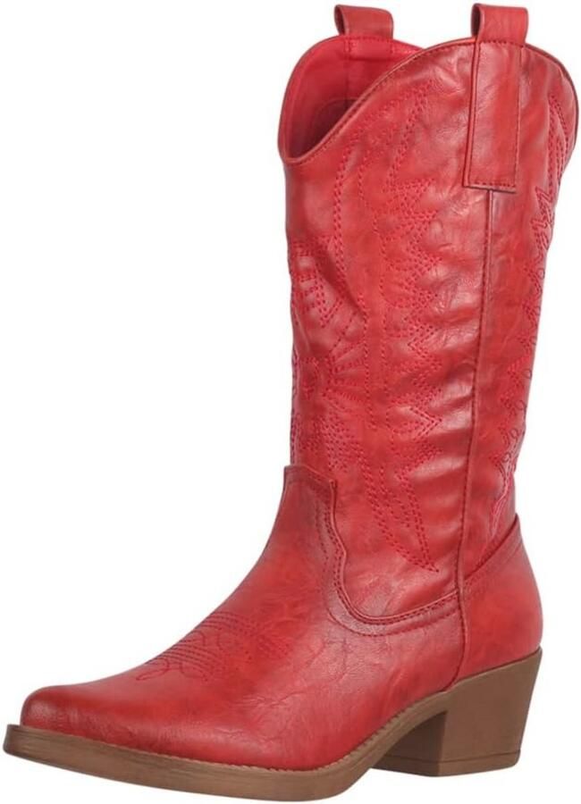 Cowboylaarzen Dames Chunky Bikerlaarzen voor Stijlvolle Outfits