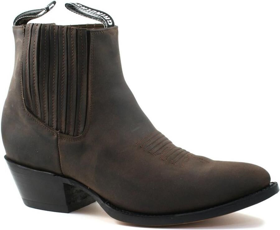 Cowboylaarzen Heren Leer Bruin Robuuste Westerse Stijl Laarzen met Hoge Kwaliteit Zolen