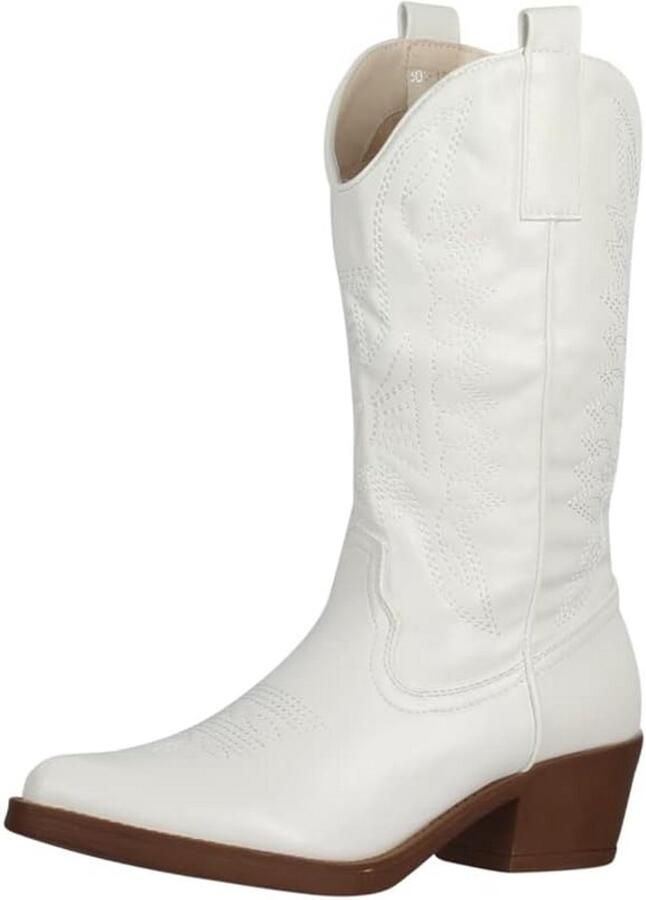 Cowboylaarzen voor Dames Chunky Bikerlaarzen voor Modieuze Uiterlijk