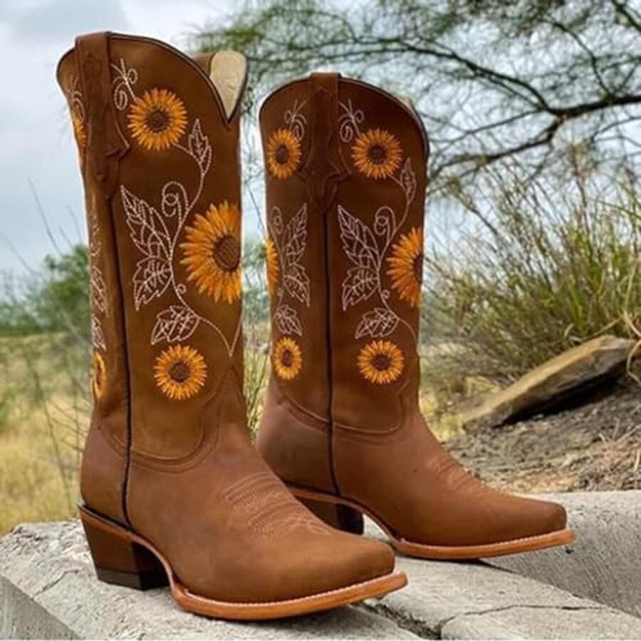 Cowboylaarzen voor Dames Distressed Bruin