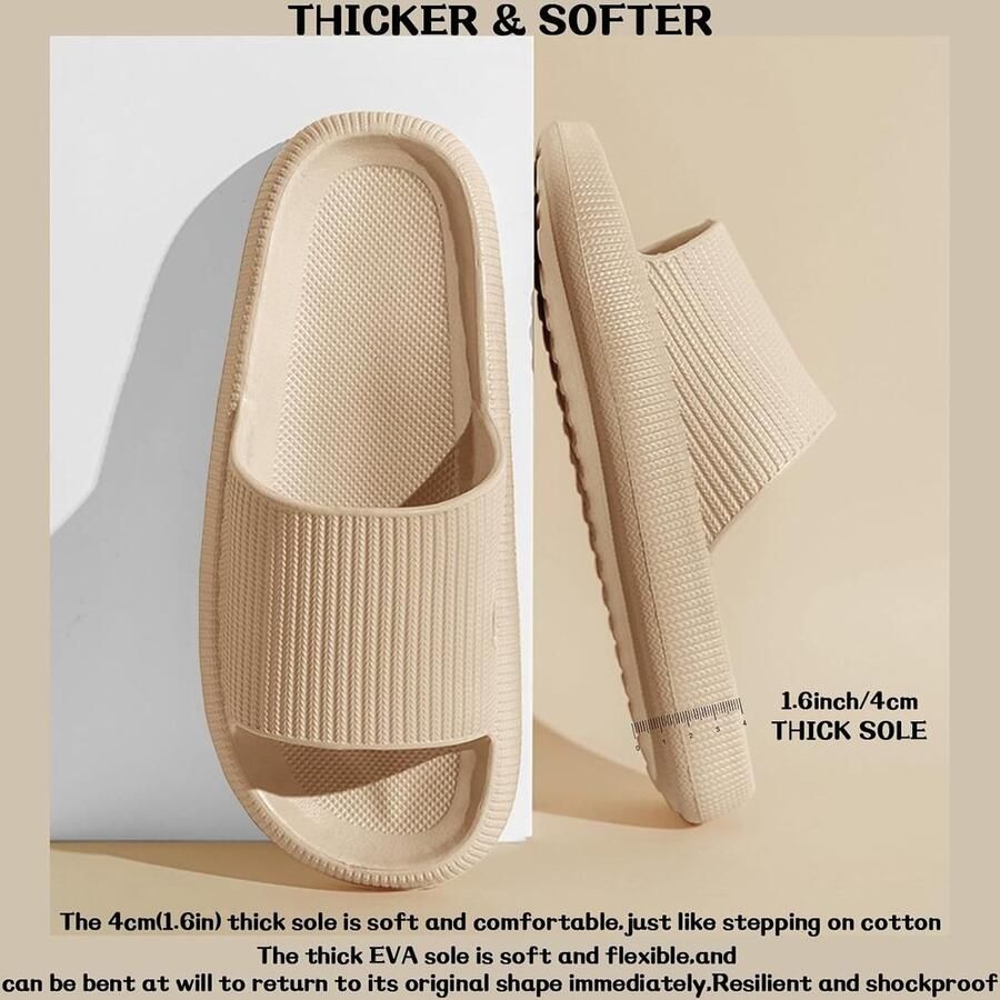 Cozislides Badslippers uniseks originele slippers wolkenslippers super zacht antislip voor de zomer slippers