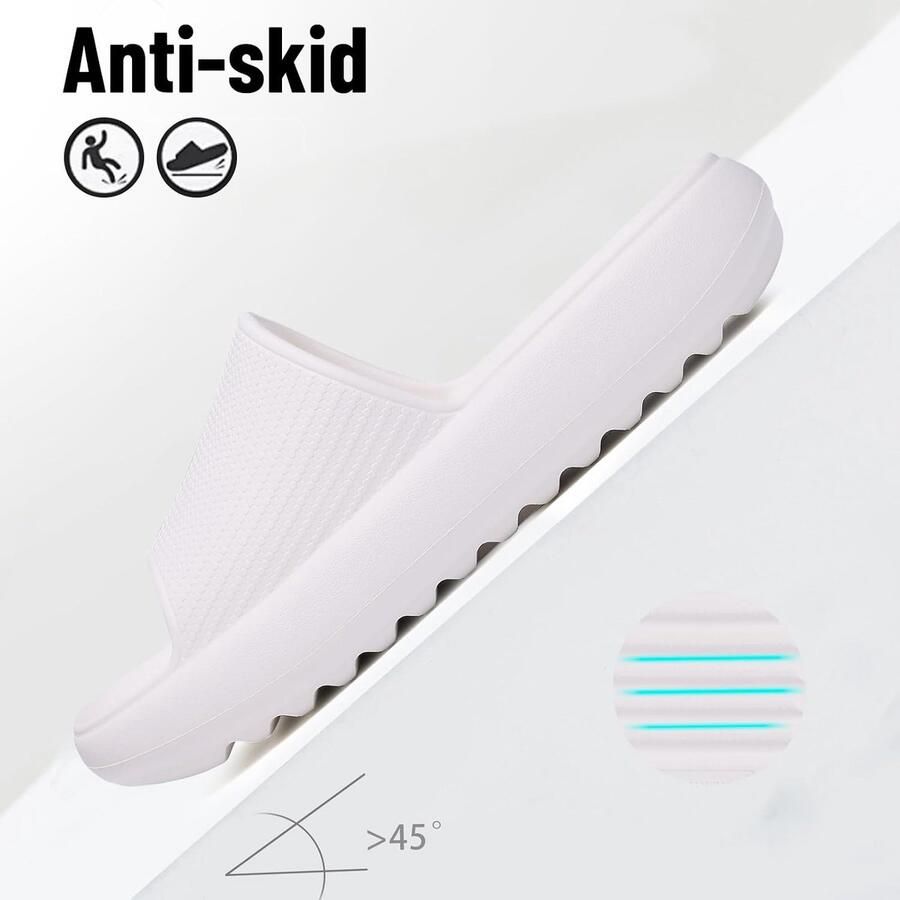 Cozislides Original badslippers voor en super zacht antislip sneldrogend zomer tuin rubberen badslippers met dikke zool