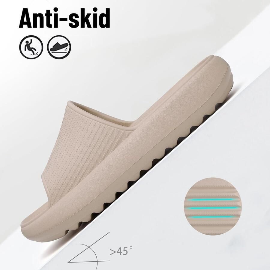 Cozislides Original badslippers voor en super zacht antislip sneldrogend zomer tuin rubberen badslippers met dikke zool