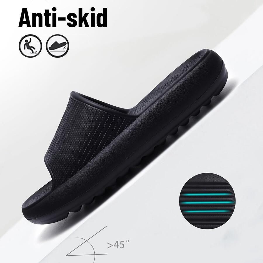 Cozislides Original badslippers voor en super zacht antislip sneldrogend zomer tuin rubberen badslippers met dikke zool