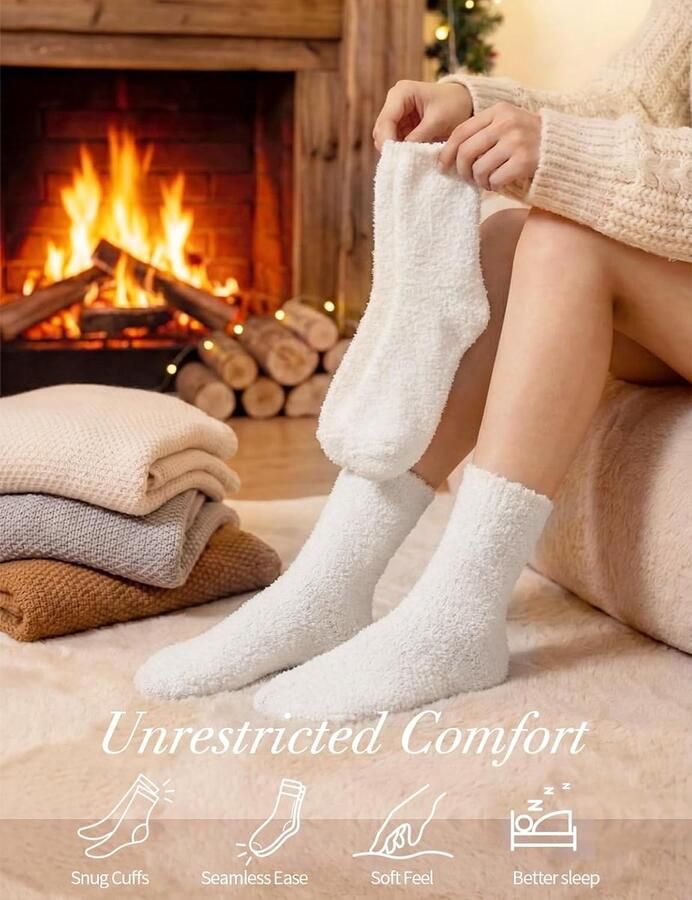 Cozy Fluffy Sokken Fuzzy Sokken Pluche Sokken 5 6 7 Paar