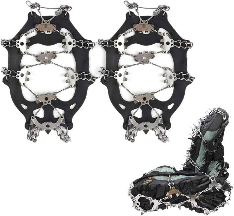 Krampons Voor Wandelschoenen Antislip Schoenspikes 32 Roestvrijstalen Tanden