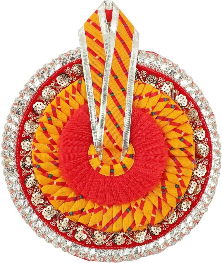Creation Beeldhouwwerk Kledingstuk voor Bhagwan Poshak van God Bal Gopal Kanha Krishna Kanhaiya Dev met Mukut voor Metalen Idolenstandbeeld voor Indiase Traditionele Janmashtami