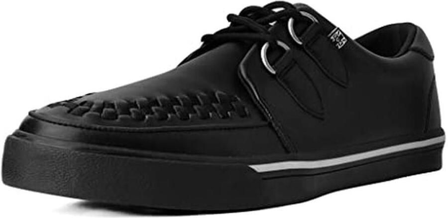 Creeper Sneakers voor en Punk Goth en Rocker Stijl Leren en Suède Veterschoenen