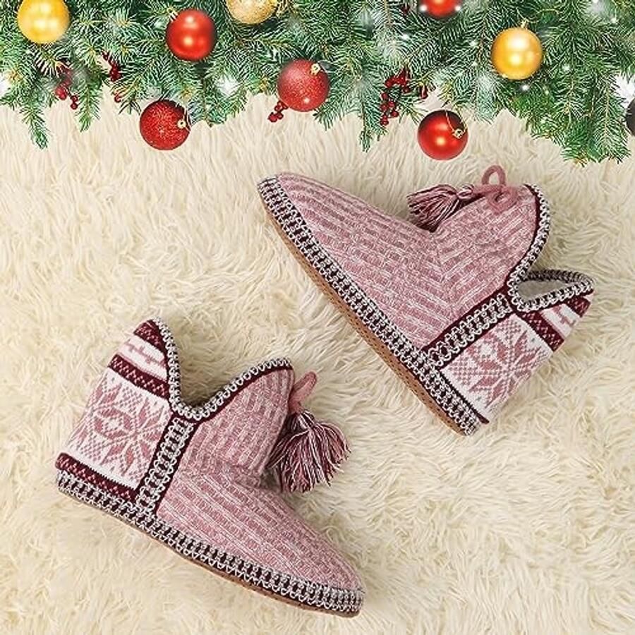 Cuddly Slippers voor Dames Warm en Gevoerd Donkerbruin