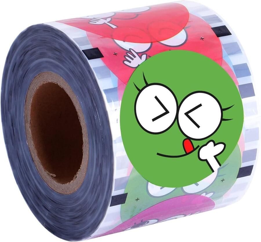 Cup Afdichtingsfilm Bubble Boba Thee Cup Sealer Film Boba Thee Bubble Thee Melk Thee Roll 3000 stks voor Boba Thee & Bubble Thee & Melk Thee Plastic Cup Φ 95 mm (3.74)
