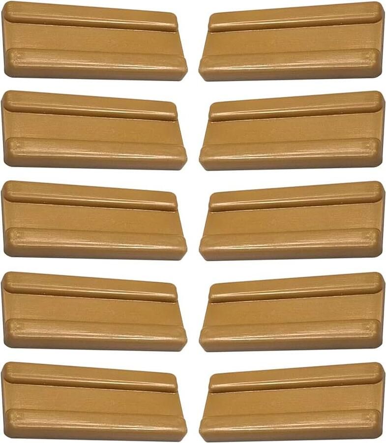 Cyclingcolors 10 stuks meubelglijders van kunststof voor meubels stoelen salontafels grootte 39x16mm spikes lichtbruin