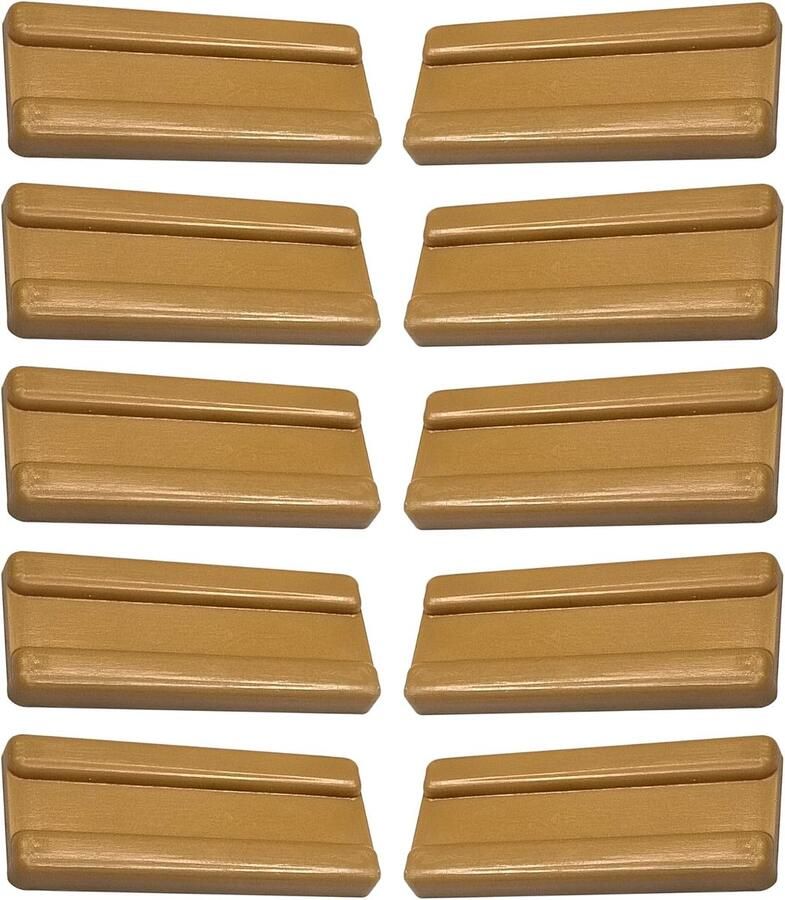 Cyclingcolors 10 stuks meubelglijders van kunststof voor meubels stoelen salontafels grootte 39x16mm spikes lichtbruin