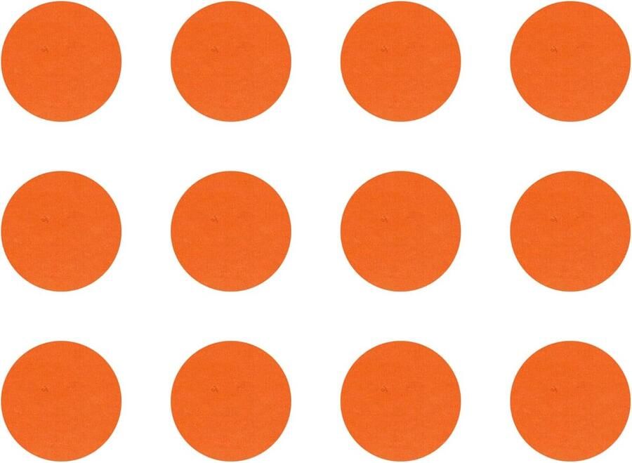 Cyclingcolors 12x afdekdoppen zelfklevend 40 mm kast plank boorgat afdekking om te plakken beschermdoppen oranje