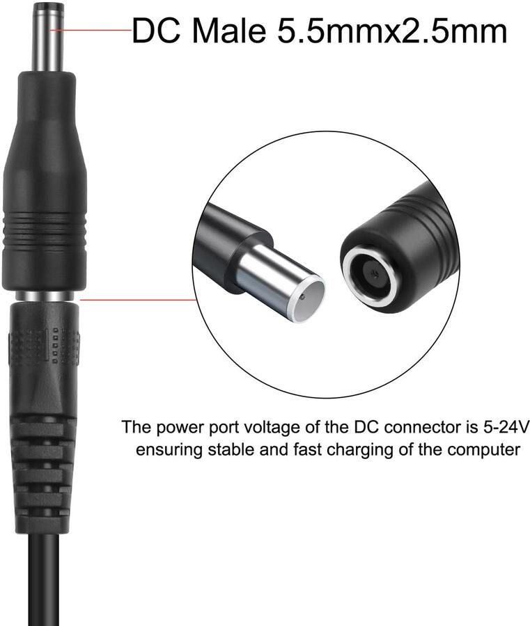 D x 5 0 mm naar 5 x 2 5 mm Power Converter Adapter Stekker voor Laptop 2 Stuks