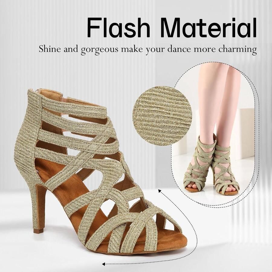 Dacne Laarzen Latin Open Toe Salsa Ballroom Dansschoenen YCL521