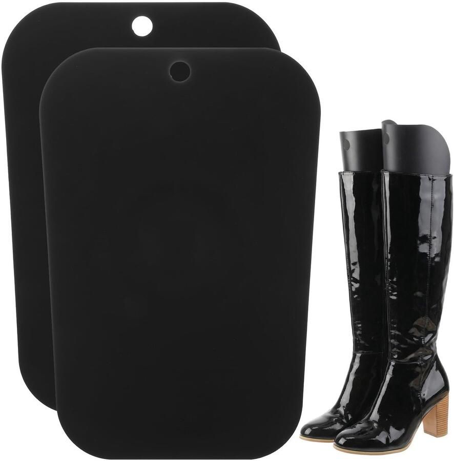 Dailygoods 2 Stuks Herbruikbare Bootshapers voor Hoge Laarzen Zwart