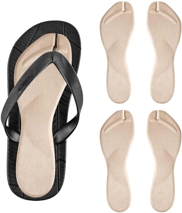 Dailygoods 4 Stuks Antislip Teenslippers Kussens met Flanel en Lijm