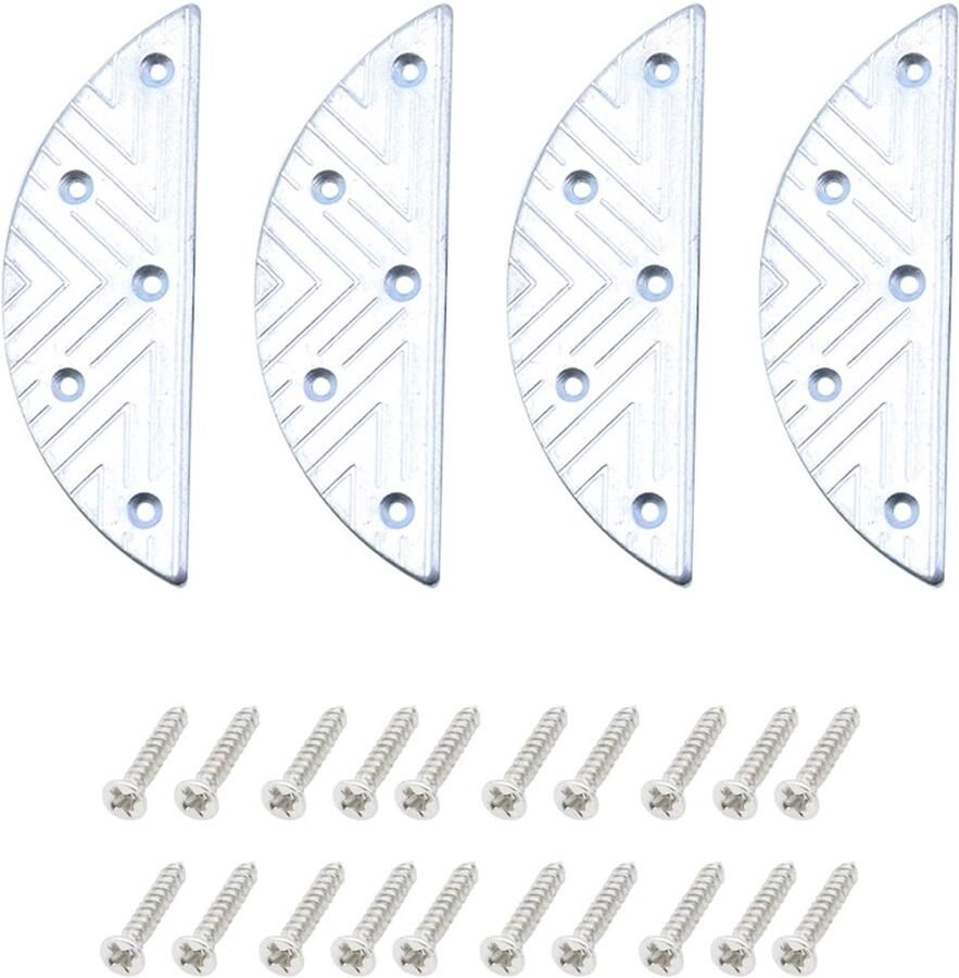 Dailygoods 4 Stuks Laarzen Hiel Niet Draagplaat Halfronde Metalen Platen voor Schoenreparatie