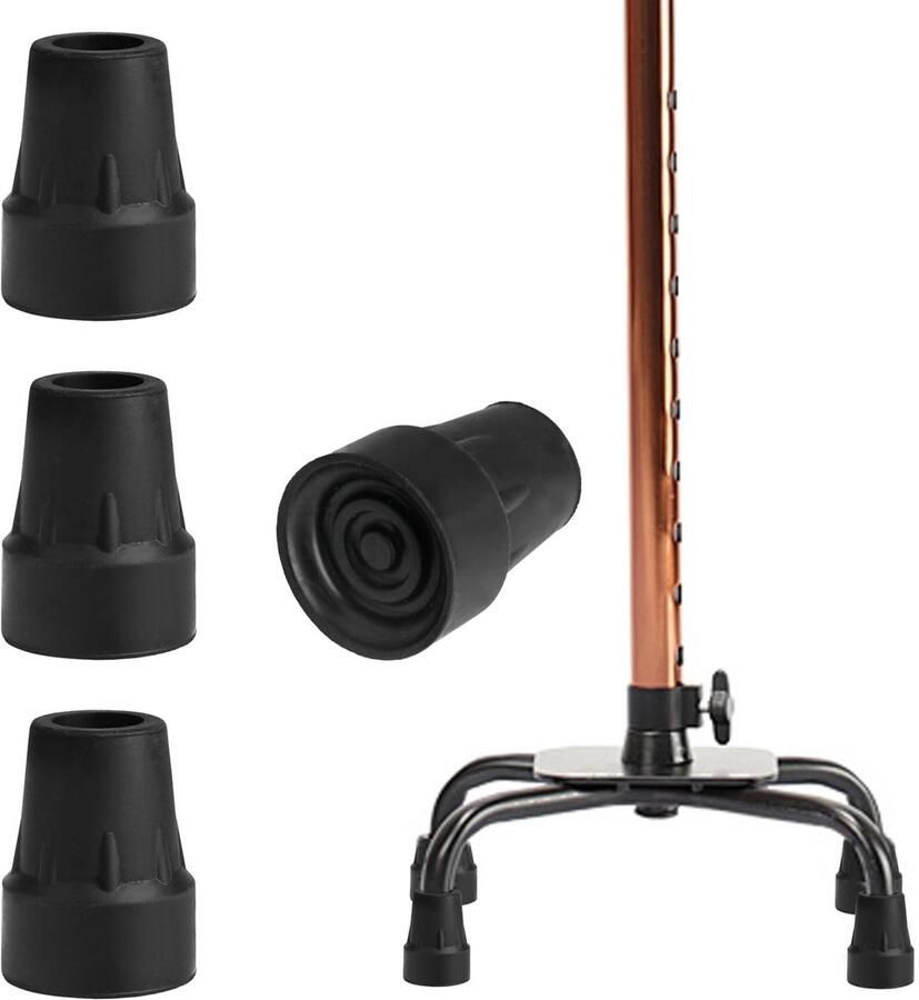 Dailygoods 4 Stuks Rubber Tips voor Wandelschoenen 22mm