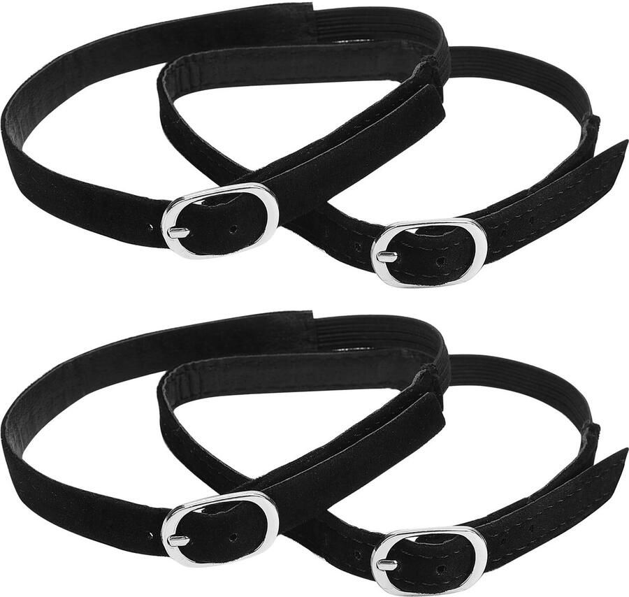 Dailygoods 4 Stuks Zwart Verstelbare Enkelbanden voor Hakken Vervangingsaccessoires voor Dames