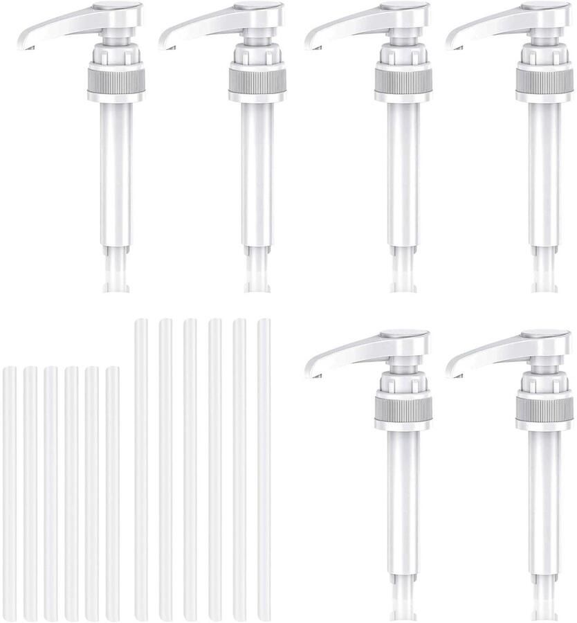 Dailygoods 6 Dosing Pumps voor Best Body Nutrition Vital Drink Syrup Dispenser met Hoses