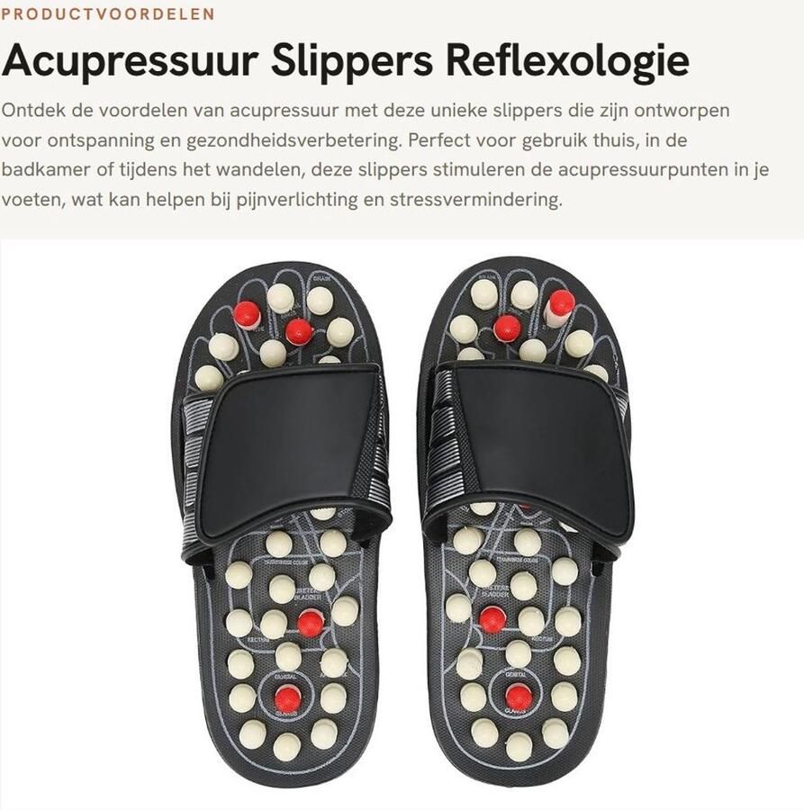 Dailygoods- Acupressuur Slippers voor Pijnbestrijding Voetmassage Pantoffels Acupunctuur Stimulatie Kunststof Lichtgewicht Comfortabele Pasvorm