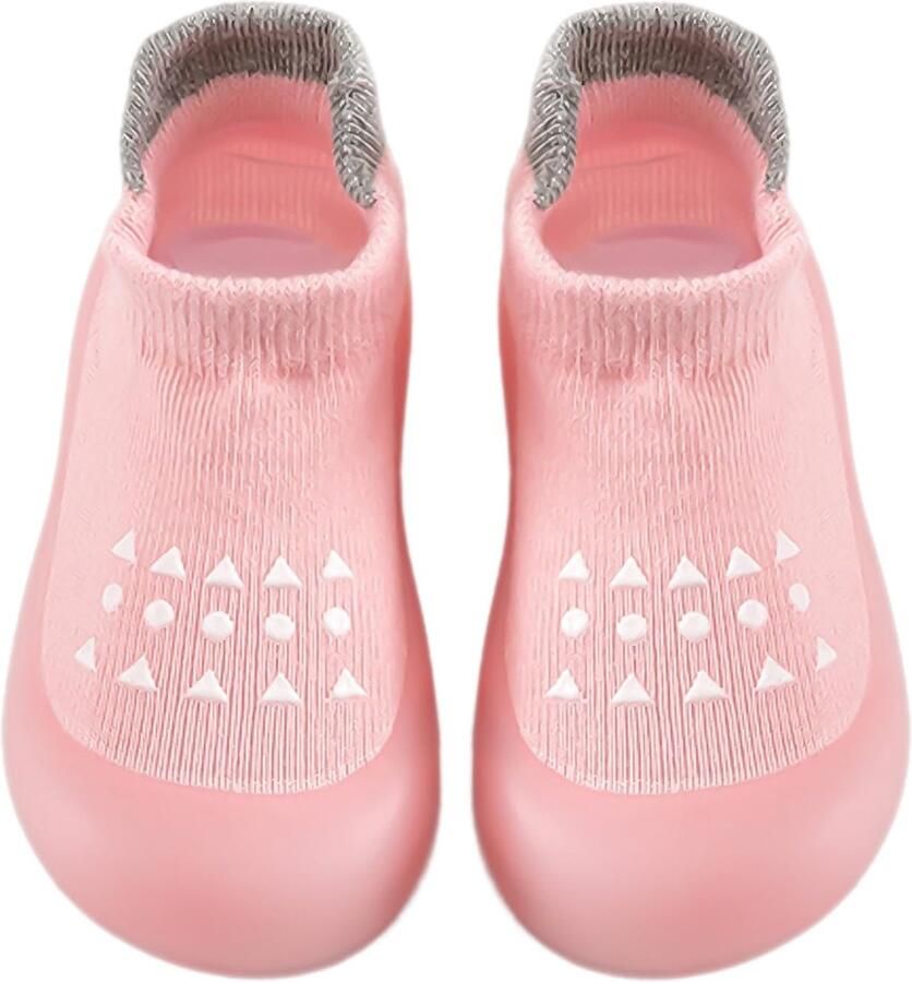 Dailygoods- Babyschoenen met Antislip Zolen Kruipschoenen Peuterschoenen Zachte Zolen Katoenen Bovenmateriaal