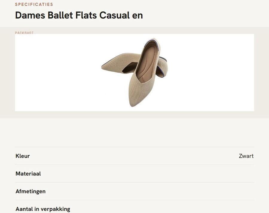 Dailygoods- Ballerina Dames Puntige Teen Casual Instappers Platte Schoenen Opvouwbaar Comfortabele Flats