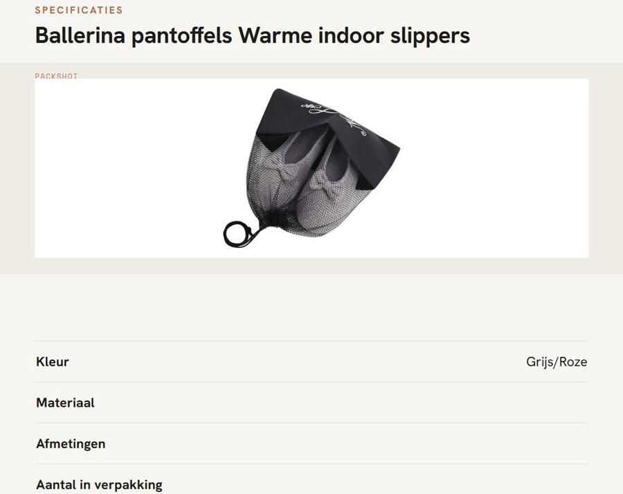 Dailygoods- Ballerina Pantoffels Antislip Katoenen Huisschoenen Warme Slippers Lichtgewicht Ademend