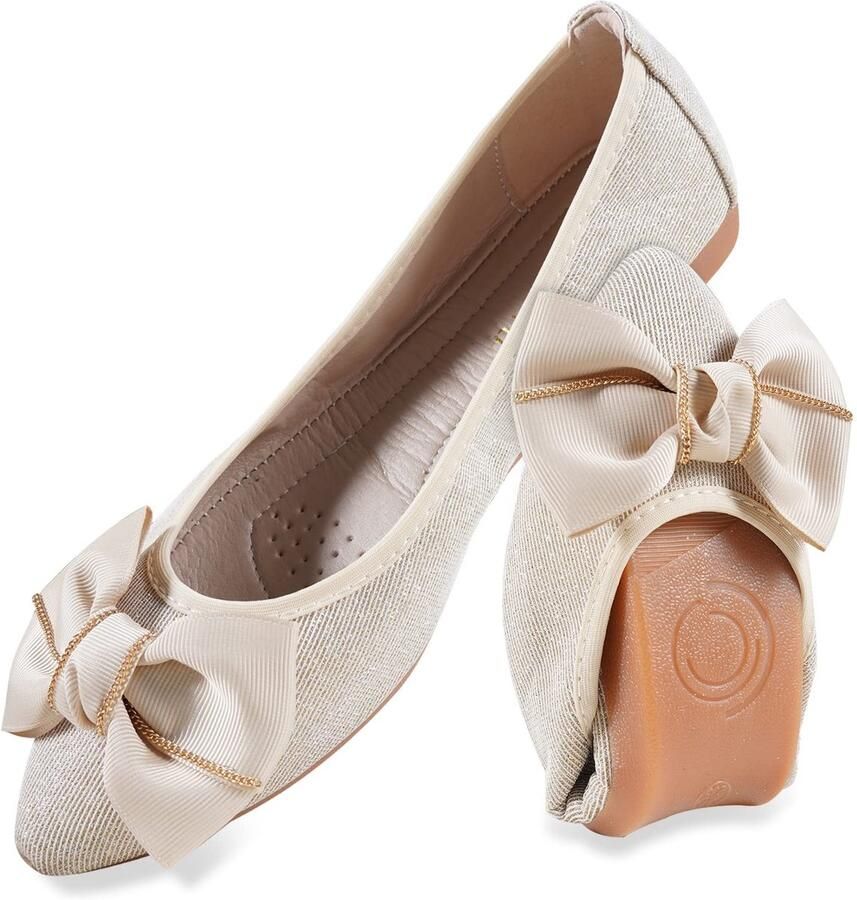 Dailygoods- Ballerina Schoenen Dames Opvouwbaar Strass Comfort Slip-On Platte Wandelschoenen Sparkly