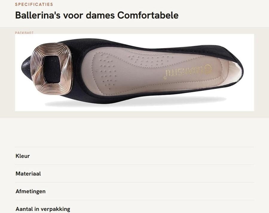 Dailygoods- Ballerina's met strassteentjes Opvouwbaar Antislip Lichtgewicht Ademend Comfortabele instappers Platte Schoenen